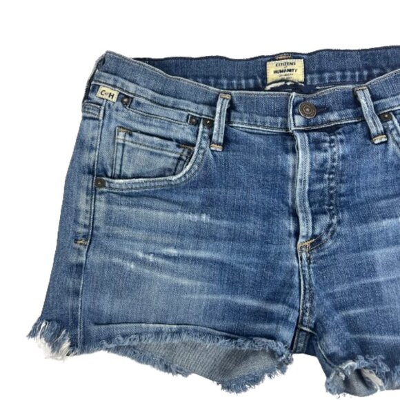 Citizens of Humanity Womens Boyfriend Cuttoff Jean Shorts Size‎ 26 Distressed - Picture 2 of 12